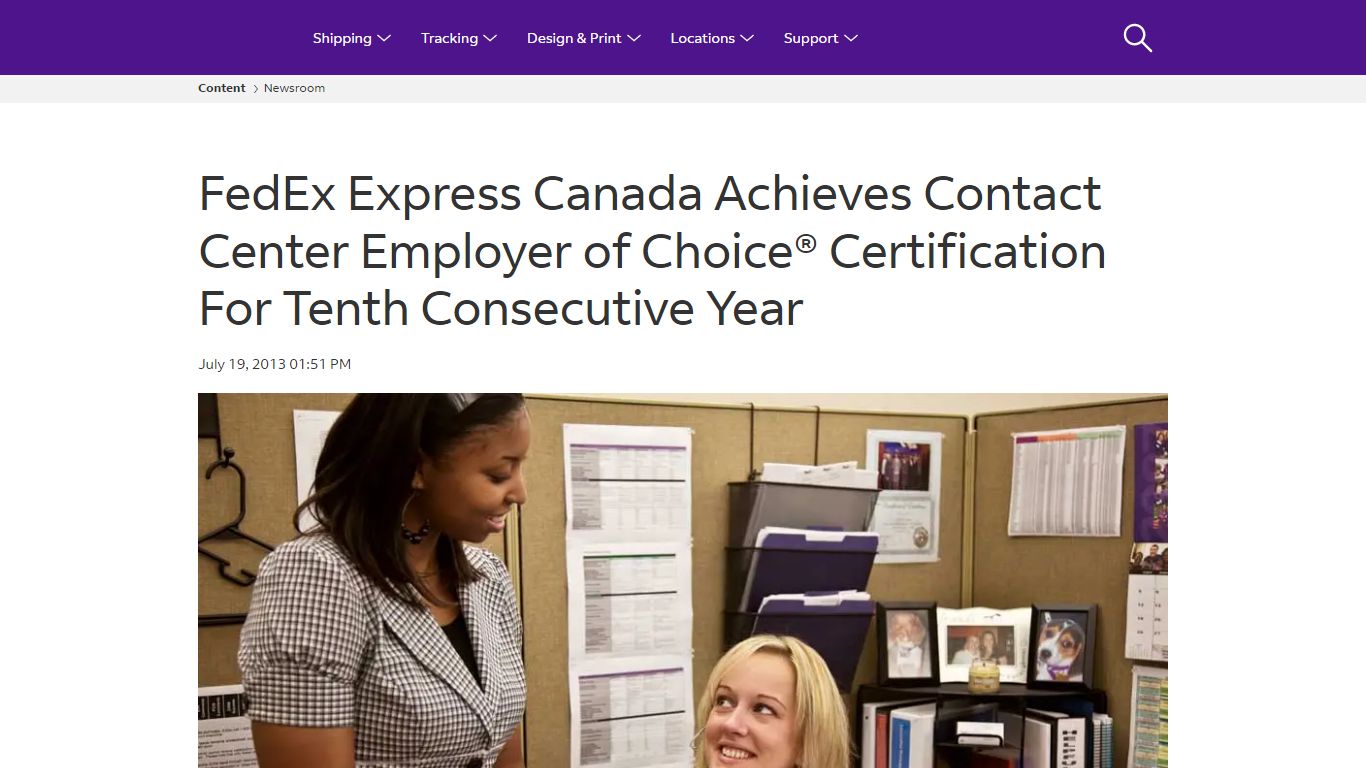 FedEx Express Canada Achieves Contact Center Employer of Choice ...